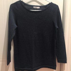 Reitmans Blue Metallic Sparkly Sweater